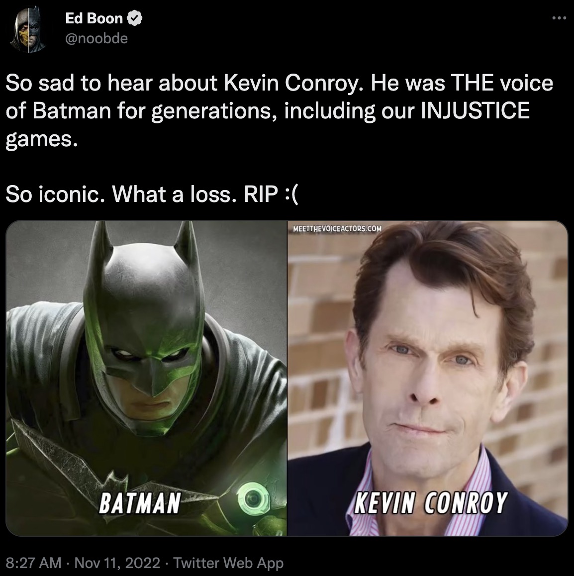 Kevin Conroy, iconic voice of Batman in 'Batman: The Animated Series,' dead  at 66