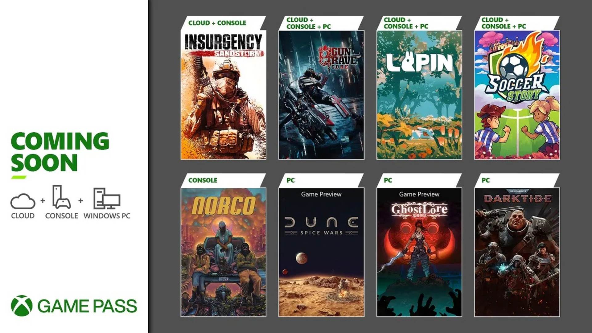 Xbox Game Pass November