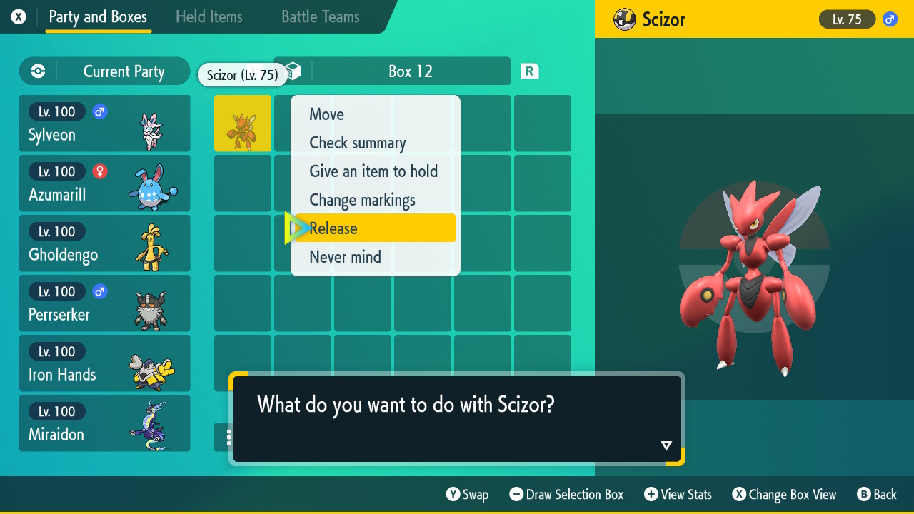 Can you mass-release Pokémon in Pokémon Scarlet & Violet? 2