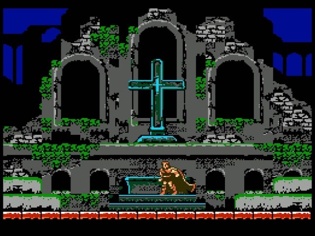 Castlevania 3 NES Trevor Belmont at Altar.