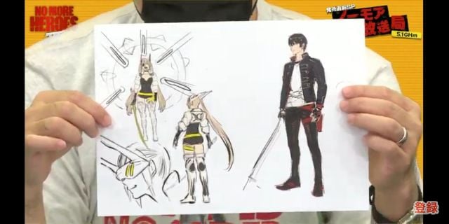 Art of Jeanne and Hunter, the grown-up kids of Travis Touchdown 