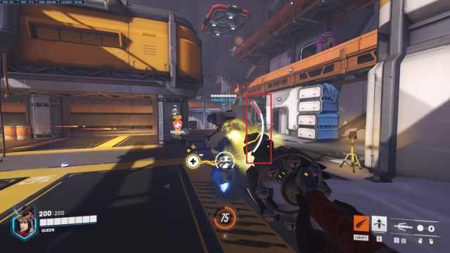 Mercy's point of view when using her ability Guardian Angel