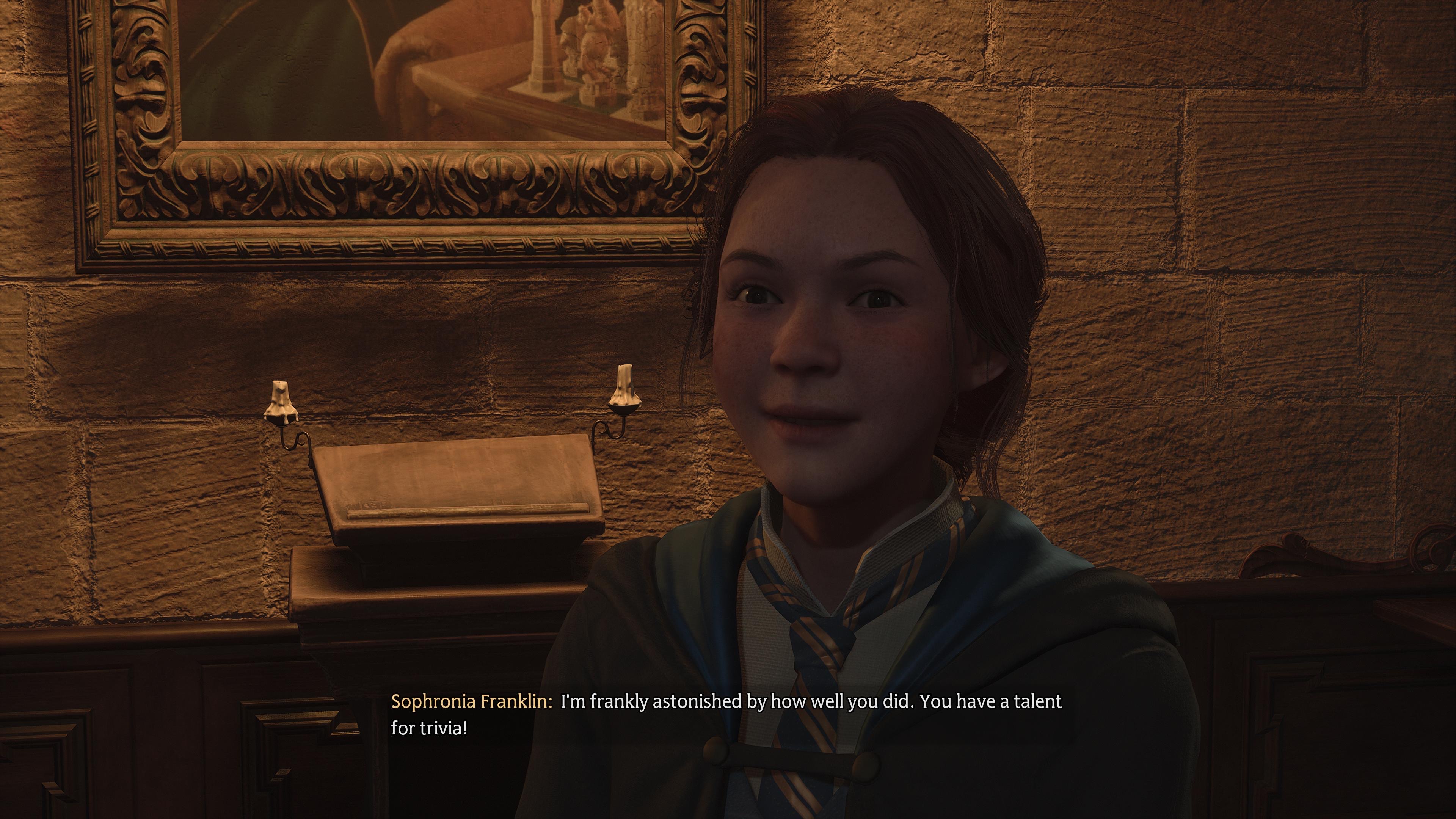 All Sophronia Franklin quiz answers in Hogwarts Legacy