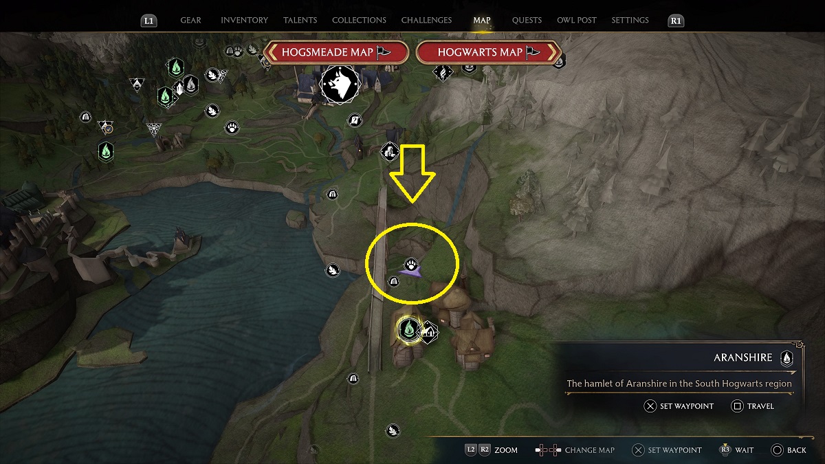 Giant Purple Toad Hogwarts Legacy Location