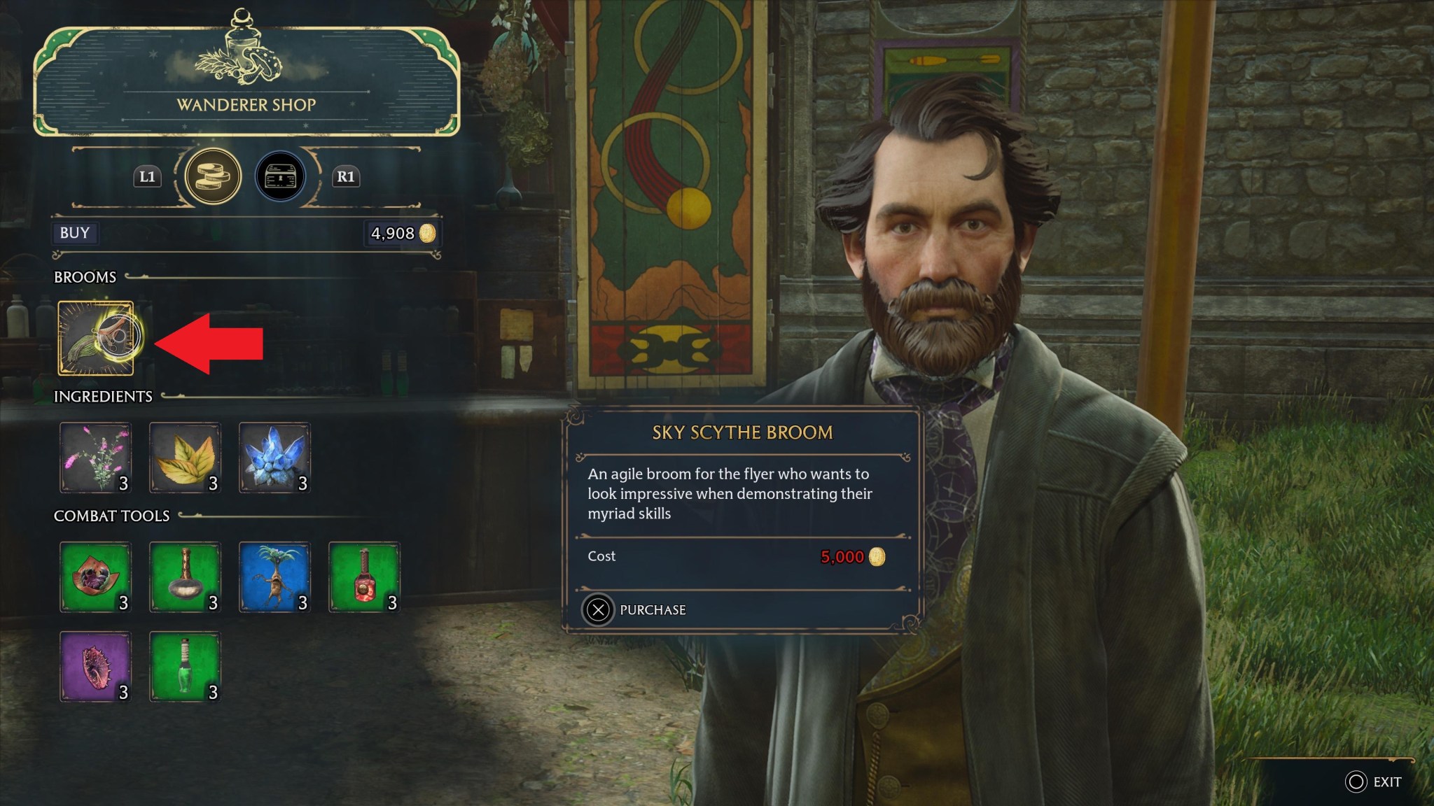 How to get the Sky Scythe broom in Hogwarts Legacy