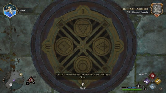 Hogwarts Legacy courtyard bridge answer circle