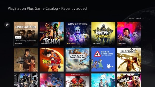 PlayStation Plus Catalogo di giochi