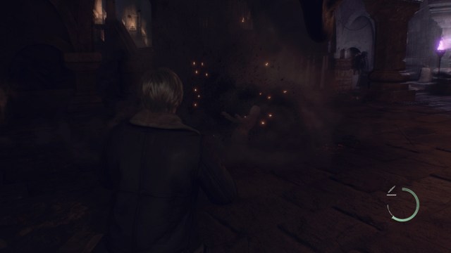 Resident Evil 4 Remake Ashley in explosion