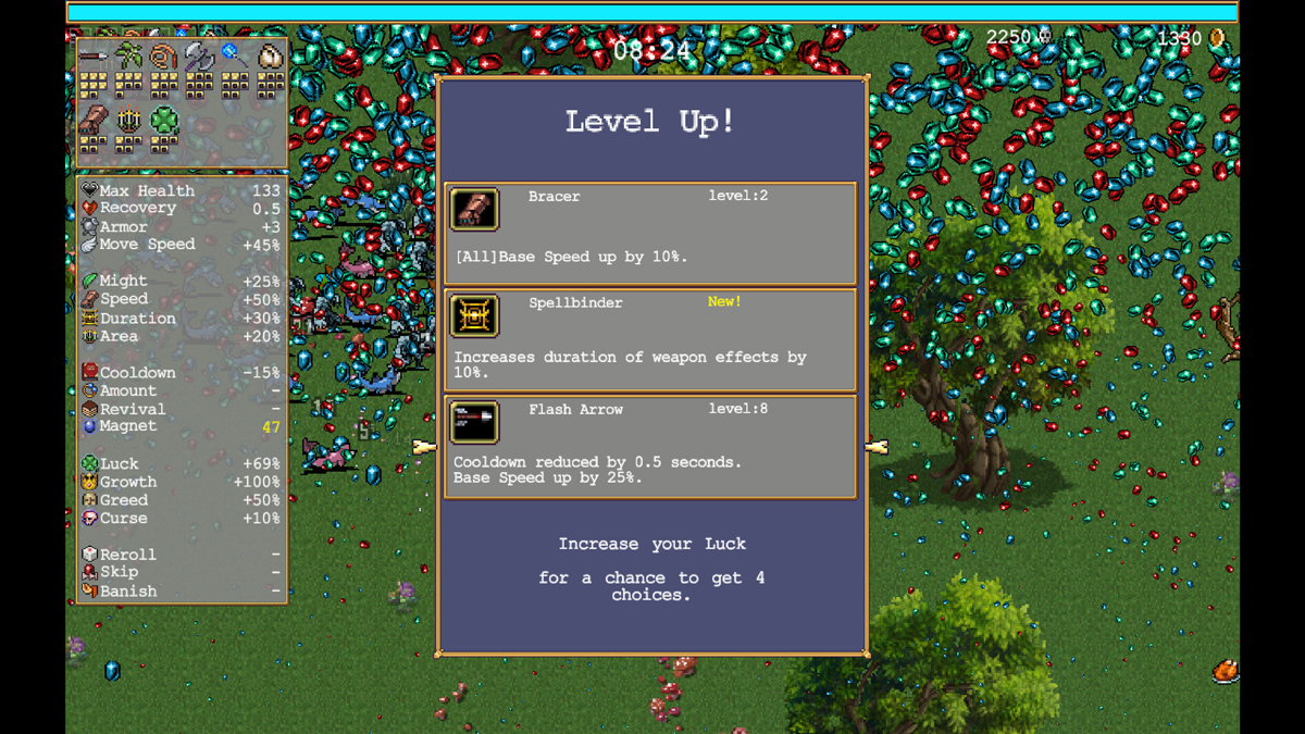 How to evolve Flash Arrow into Millionaire in Vampire Survivors Tides