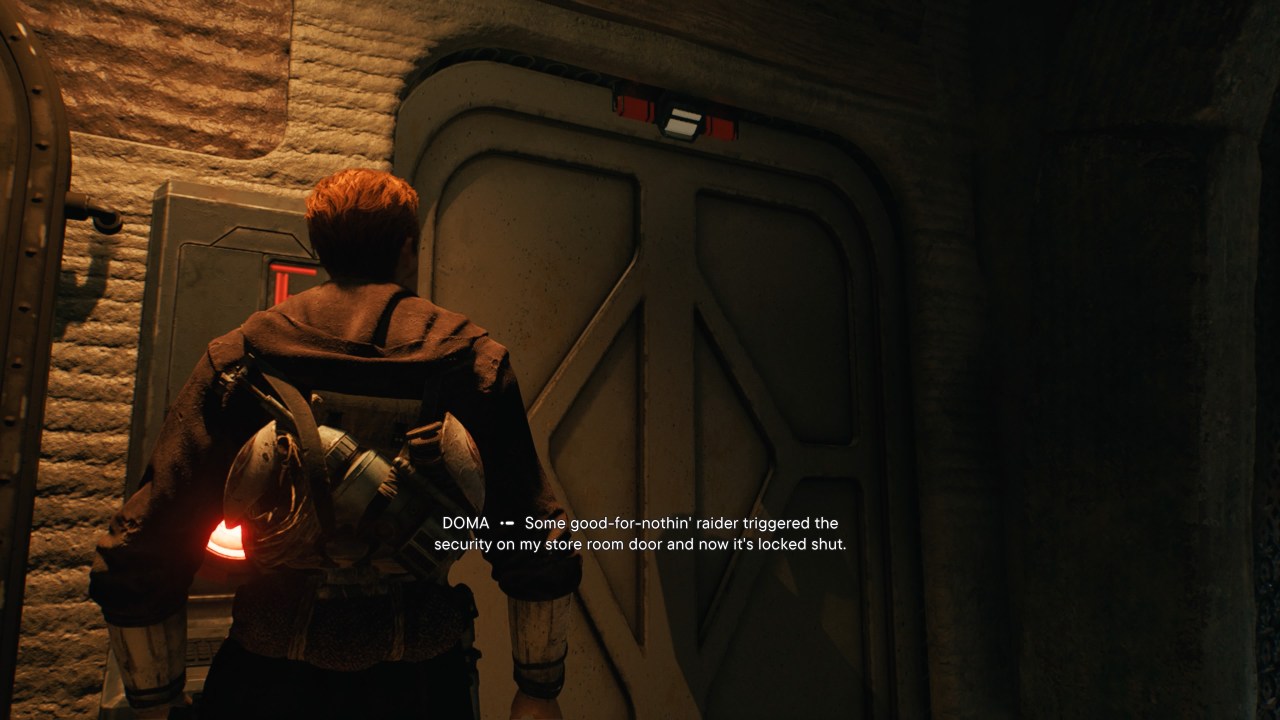 Where to find Doma's shop and open the locked door in Jedi Survivor
