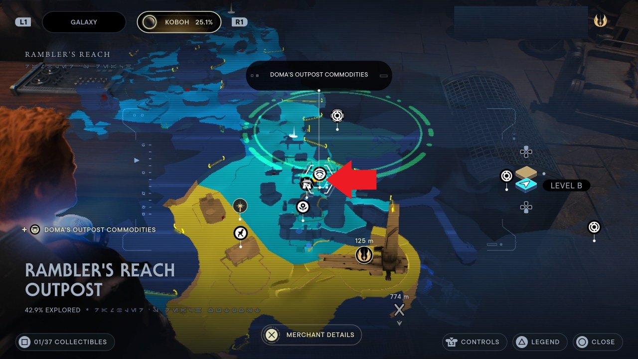 Where to find Doma's shop and open the locked door in Jedi Survivor