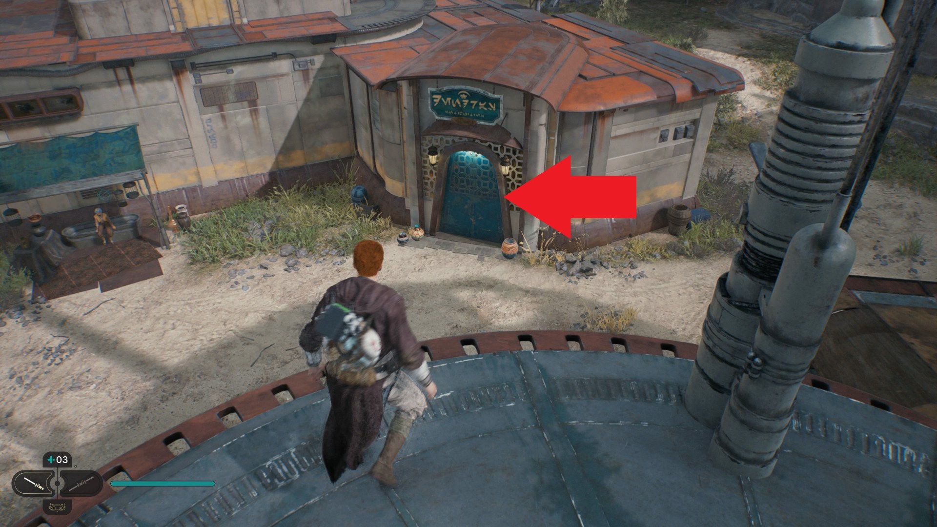 Where to find Doma's shop and open the locked door in Jedi Survivor