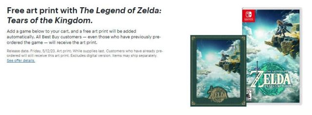 Bonus de précommande Zelda
