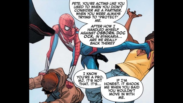Marvel's Spider-Man 2 Peter and MJ arguing