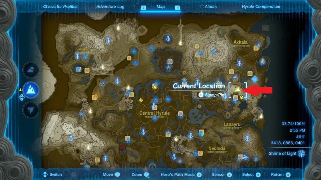 Toto Lake location & directions Tears of the Kingdom (TotK)