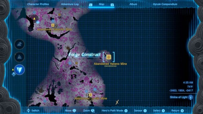 All Forge Construct locations & directions Tears of the Kingdom (TotK ...