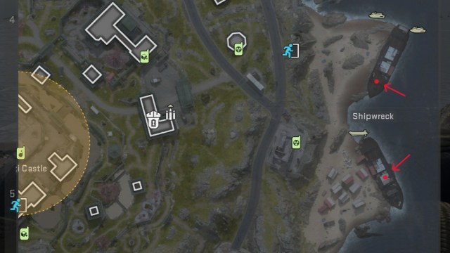 Both Contraband Packages location on Ashika Island