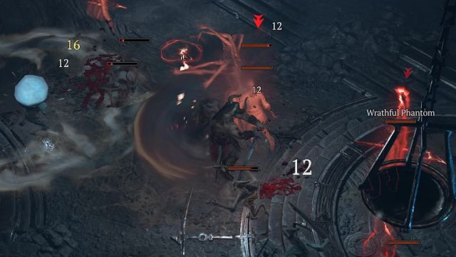 Barbarian using a Whirlwind build in Diablo 4