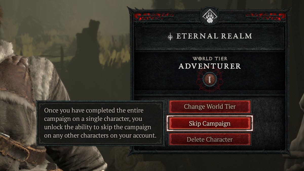 Diablo 4 Campaign Skip