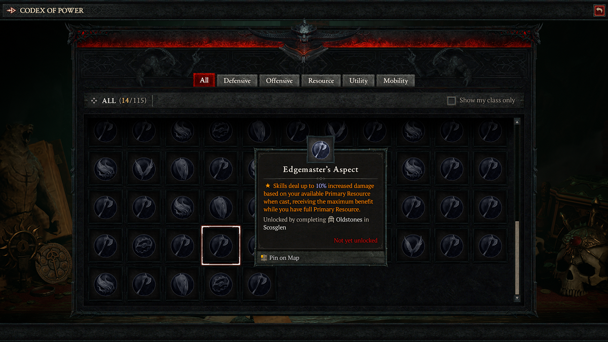 Diablo 4 Edgemaster's Aspect