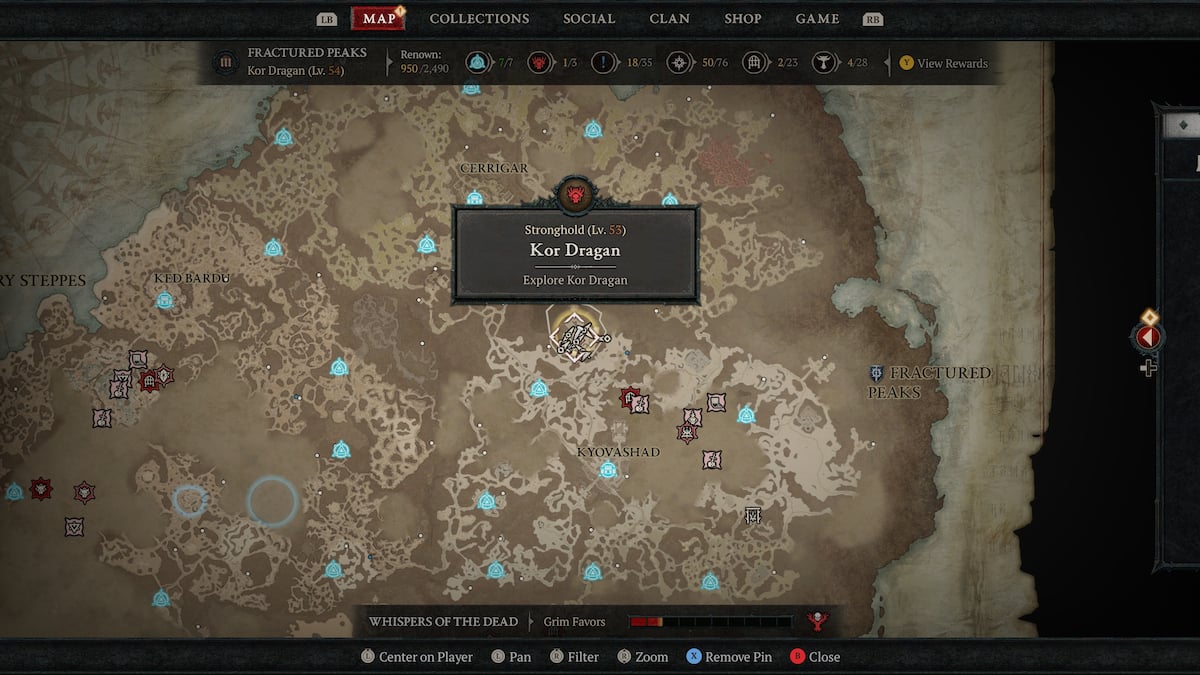 Kor Dragan Stronghold Location in Diablo 4