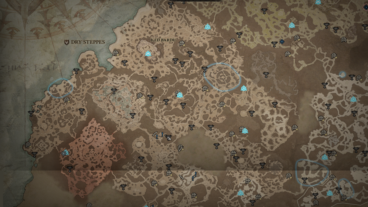 Diablo 4 Dry Steppes Altar of Lilith Map