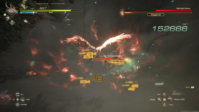 Clive using Flames of Rebirth