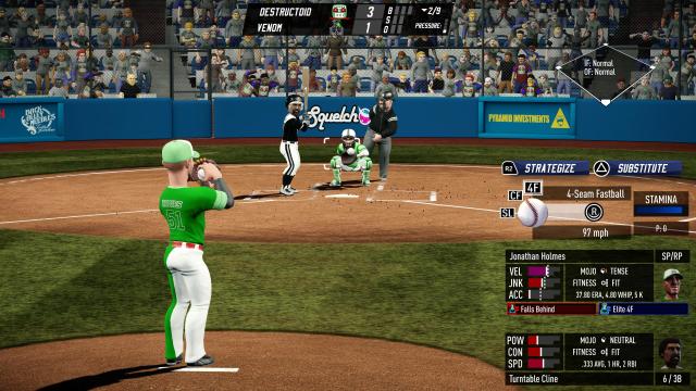 Super Mega Baseball 4 pitching
