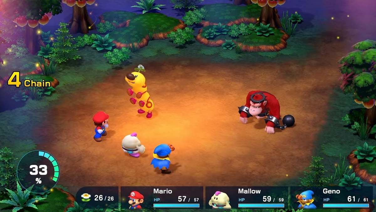 Super Mario RPG Switch remake battle screen