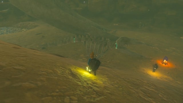 Complete baby leviathan skeleton in the Gerudo's Colossal Fossil quest.