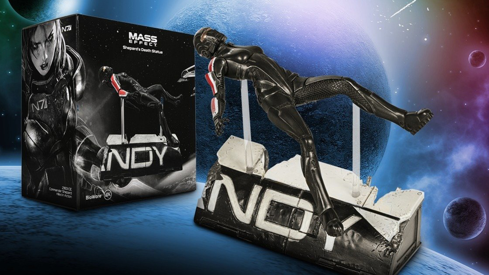 Dark Horse Direct | The @masseffect Commander John Shepard 1/6 Scale Statue stands ready to lead with an M-8 Avenger in hand and Omni-blade at the ready Dark Horse Direct | The @masseffect Commander John Shepard 1/6 Scale Statue stands ready to lead with an M-8 Avenger in hand and Omni-blade at the ready