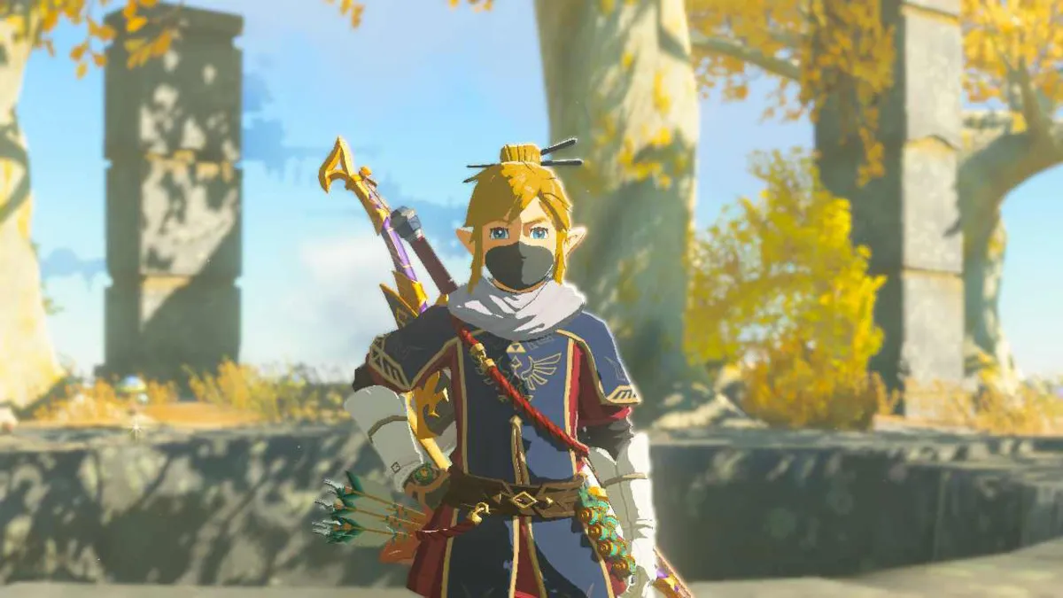 Link wearing Royal Guard armor in The Legend of Zelda: Tears of the Kingdom.
