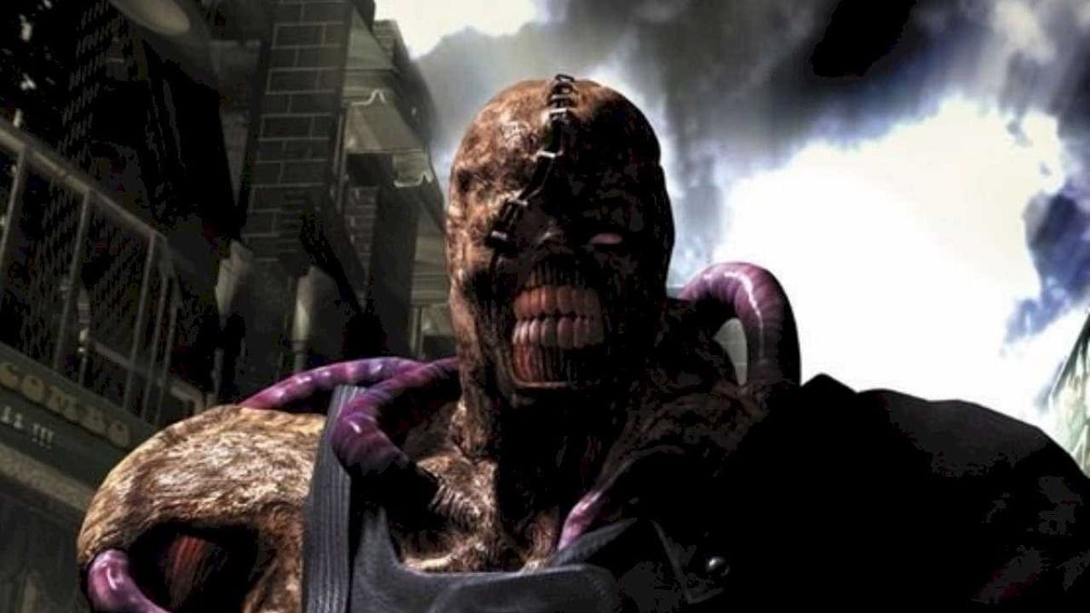 Resident Evil 3: A close-up of Nemesis from the original 1999 version of the game.