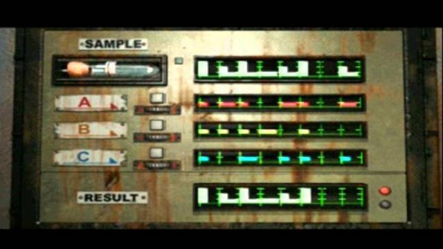The water sample controls from Resident Evil 3
