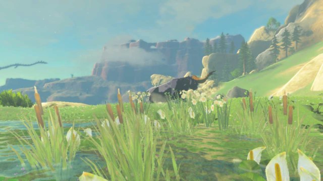 Water Buffalo on Satori Mountain in The Legend of Zelda: Tears of the Kingdom.