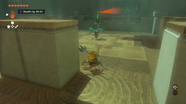 sneaking behind the construct in sinatanika shrine