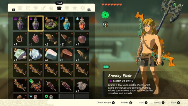 using a sneaky elixir in sinatanika shrine