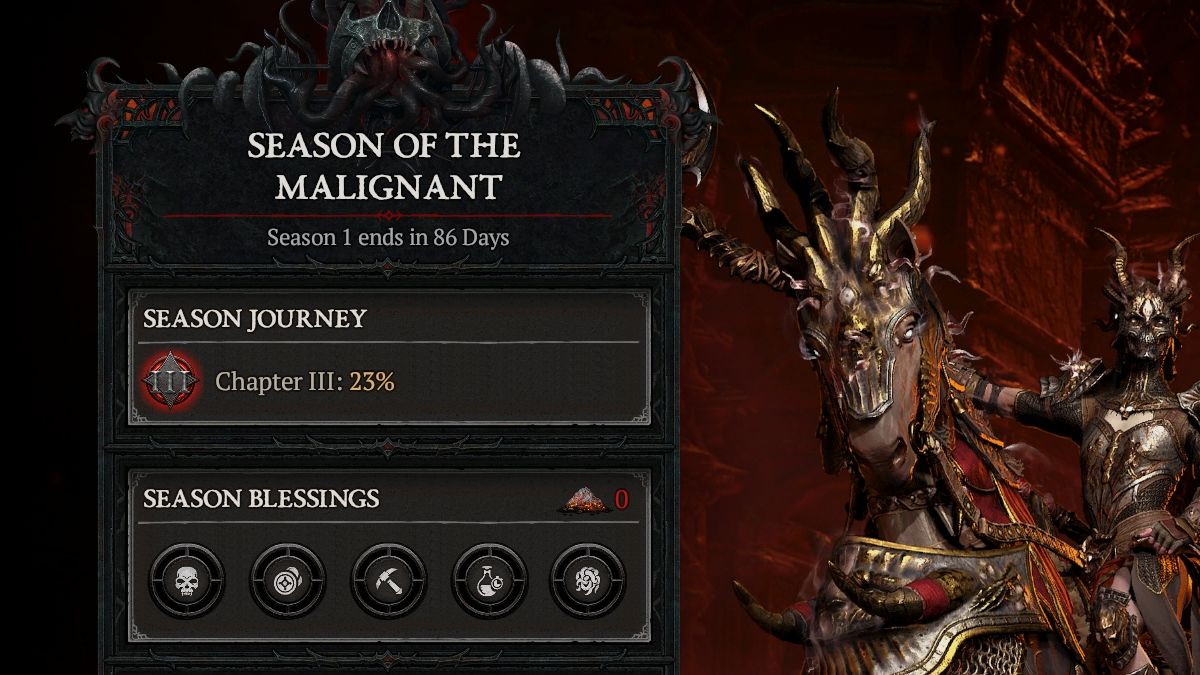 Where to find the Season Journey button to complete the Holding Back the Flood quest in Diablo 4