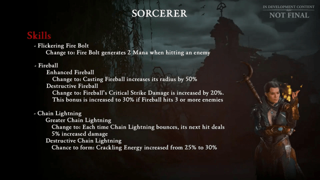 Diablo 4 Sorcerer Changes during Campfire Chat