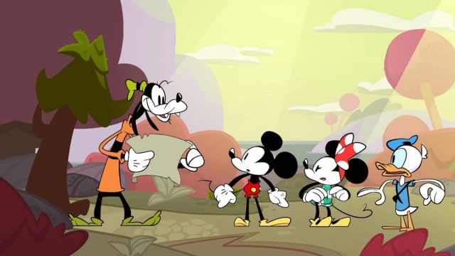 Animated introduction cutscene in Disney Illusion Island