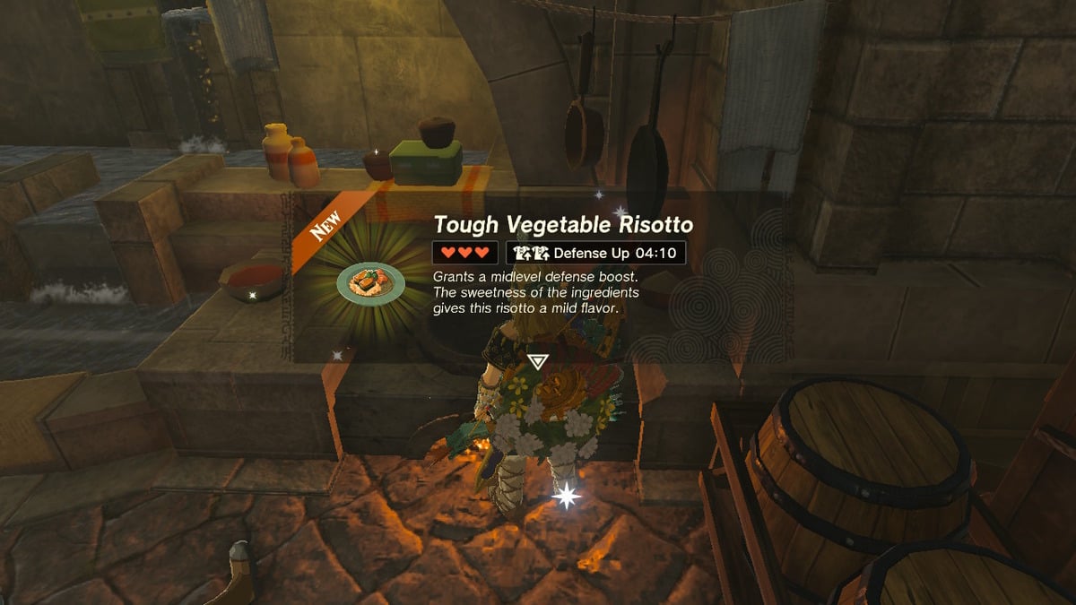 How to make vegetable risotto recipe in Tears of the Kingdom