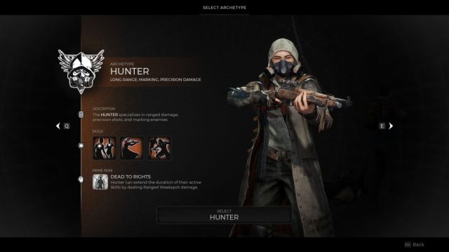 Выбор охотника в Remnant 2