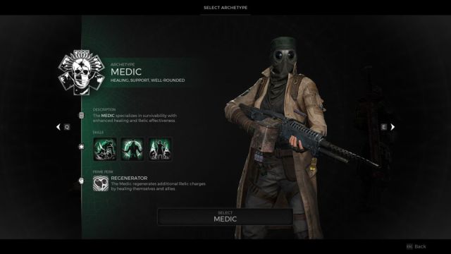 Выбор медика в Remnant 2