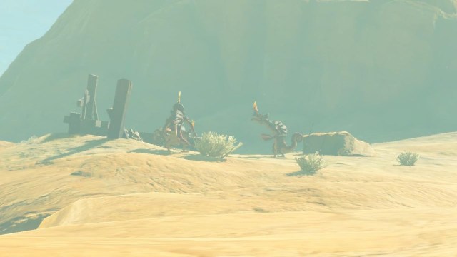 A camp of Fire Breath Lizalfos in The Legend of Zelda: Tears of the Kingdom.