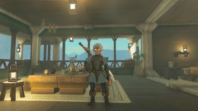 Interior of penthouse in The Legend of Zelda: Tears of the Kingdom.