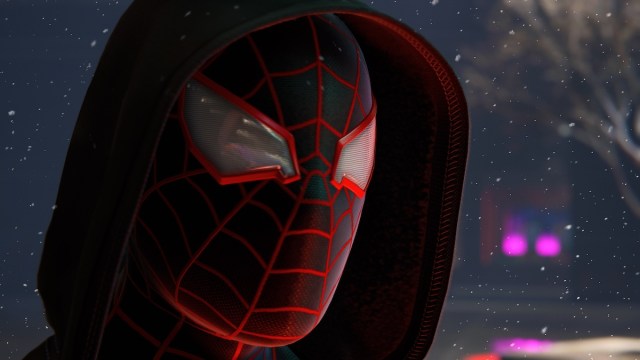 Miles wearing hoodie in Spider-Man: Miles Morales