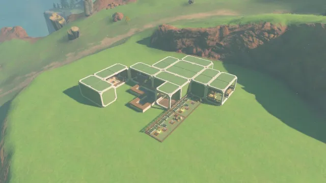 Außenansicht eines entspannenden Hauses in The Legend of Zelda: Tears of the Kingdom.