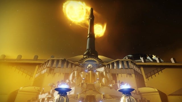 The Leviathan from Destiny 2, specifically the two suns that the vessel uses for power.