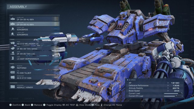 Armored Core 6 Tank Build