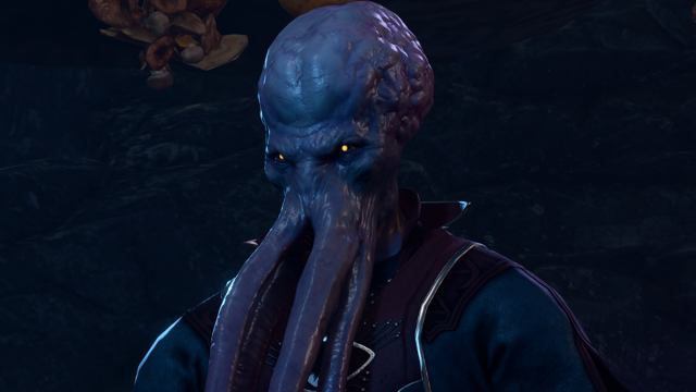 The Mindflayer won't teach you every BG3 spell, but he might help you with equipment. The NPC pictured here is located in the Underdark, and has a quest with spell rewards. 